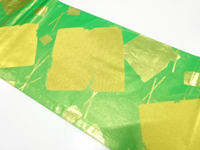 SALE!! JAPANESE KIMONO / MARU OBI / SILK / WOVEN SHIKISHI