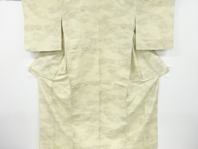 SALE!! JAPANESE KIMONO / ANTIQUE KIMONO / SILK / TOKAMACHI TSUMUGI / WOVEN BUTTERFLY
