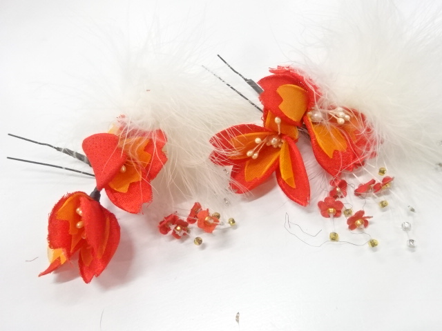 SALE!! JAPANESE KIMONO / ANTIQUE HAIR ACCESSORY / FLOWER