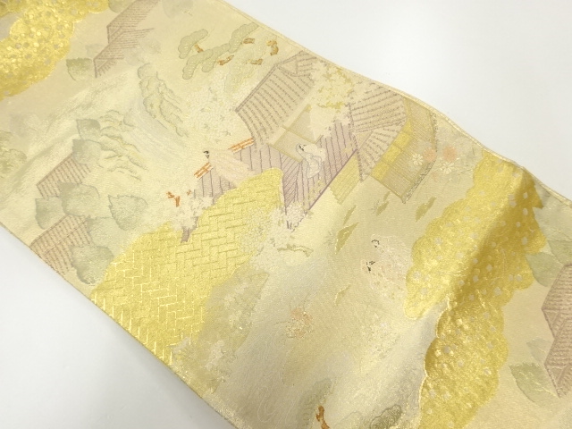 SALE!! JAPANESE FUKURO OBI / WOVEN PEOPLE IN THE PAST