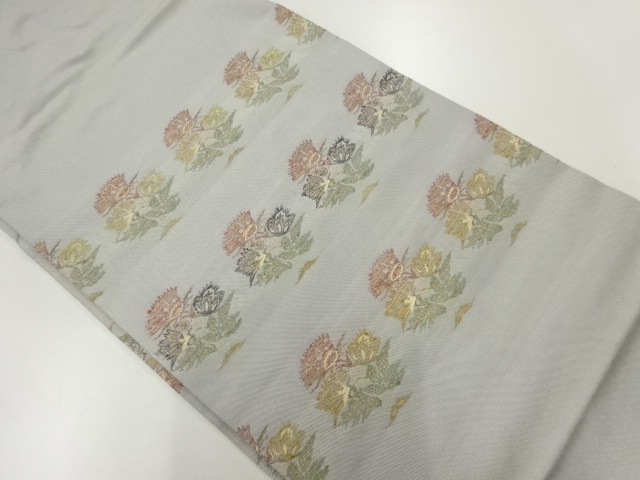 SALE!! JAPANESE NAGOYA OBI / WOVEN FLORAL PLANTS