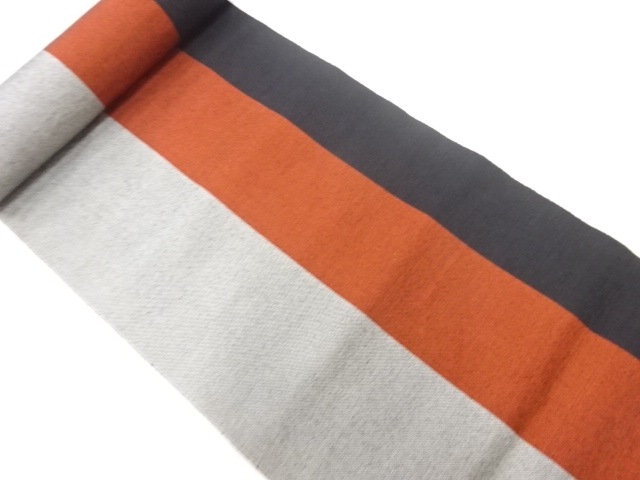 SALE!! JAPANESE KIMONO / ANTIQUE BOLT FOR HASSUN OBI / WOVEN STRIPE