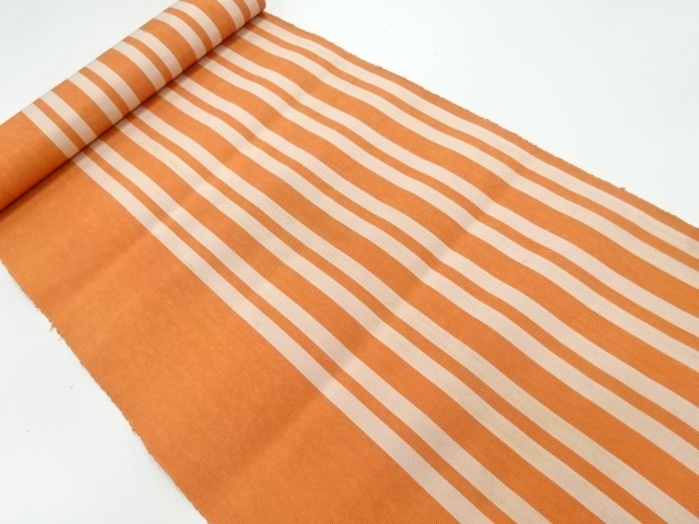 SALE!! JAPANESE KIMONO / ANTIQUE BOLT FOR HASSUN OBI / WOVEN STRIPE