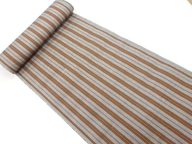 SALE!! JAPANESE KIMONO / ANTIQUE BOLT FOR HASSUN OBI / WOVEN STRIPE