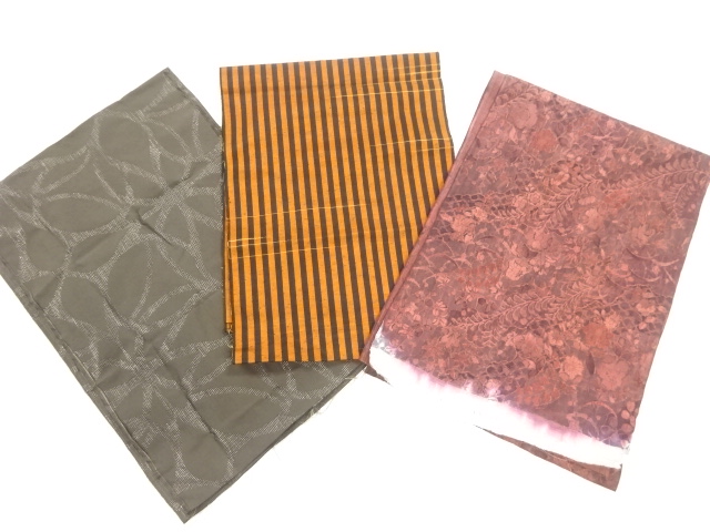 SALE!! JAPANESE KIMONO / ANTIQUE FABRIC CLOTH / SET OF 3